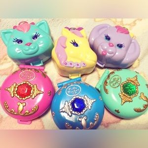 Vintage Polly Pocket Compacts Lot 🧚‍♂️🎀🧸💚💜